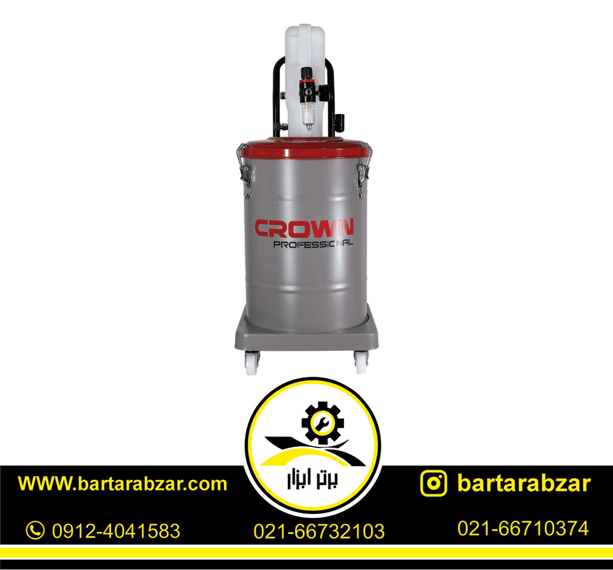 گریس پمپ 30 لیتری 400 بار کرون مدل CT38098 گریس پمپ 30 لیتری 400 بار کرون مدل CT38098