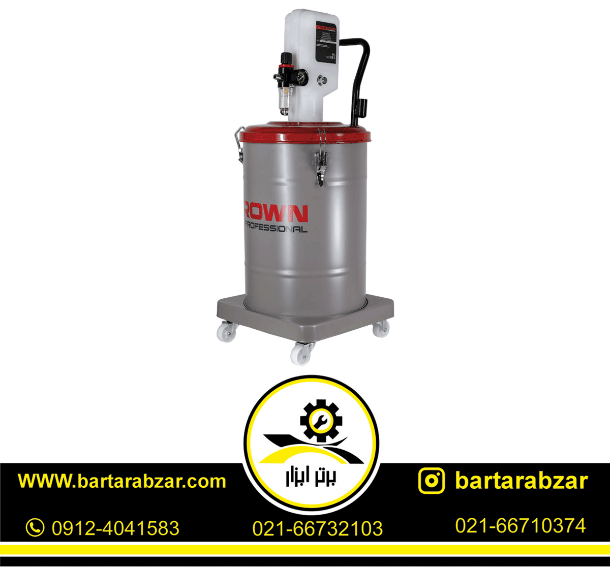 گریس پمپ 30 لیتری 400 بار کرون مدل CT38098 گریس پمپ 30 لیتری 400 بار کرون مدل CT38098