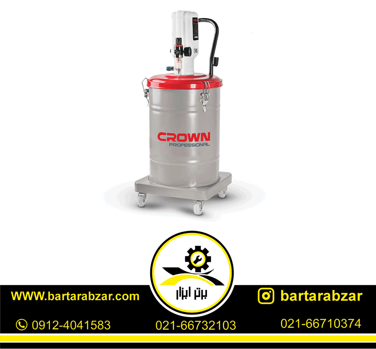 گریس پمپ 45 لیتری 400 بار کرون مدل CT38099 گریس پمپ 45 لیتری 400 بار کرون مدل CT38099