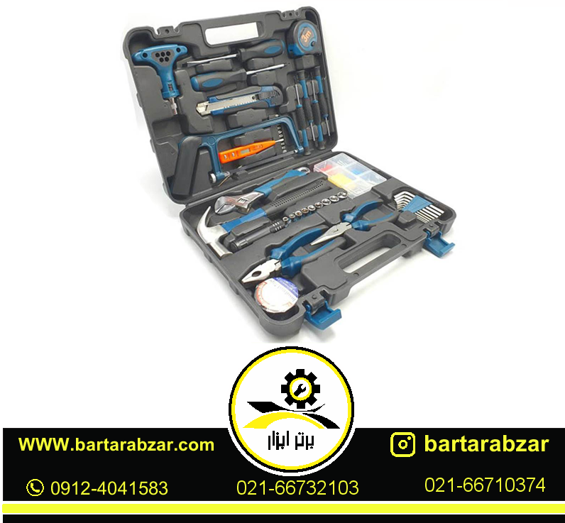 مجموعه 46 عددی جعبه ابزار باس مدل 46-PCS مجموعه 46 عددی جعبه ابزار باس مدل 46-PCS