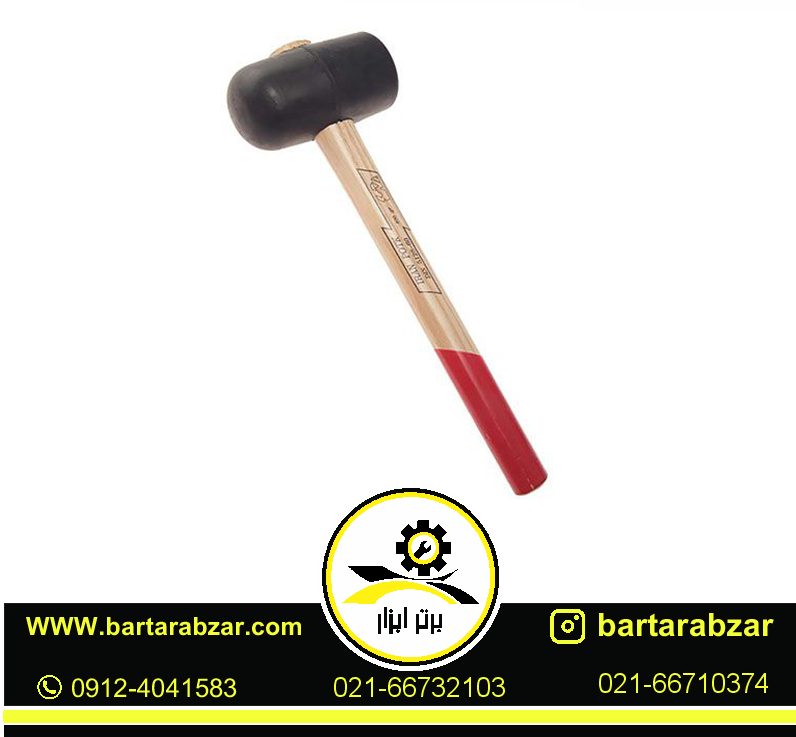 چکش لاستیکی B نرم 400 گرمی ایران پتک مدل AN 9031
