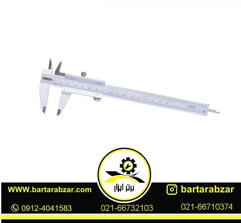 کولیس ساده 15 سانتی متر کاربایدی اینسایز مدل 1502S-1205 کولیس ساده 15 سانتی متر کاربایدی اینسایز مدل 1502S-1205