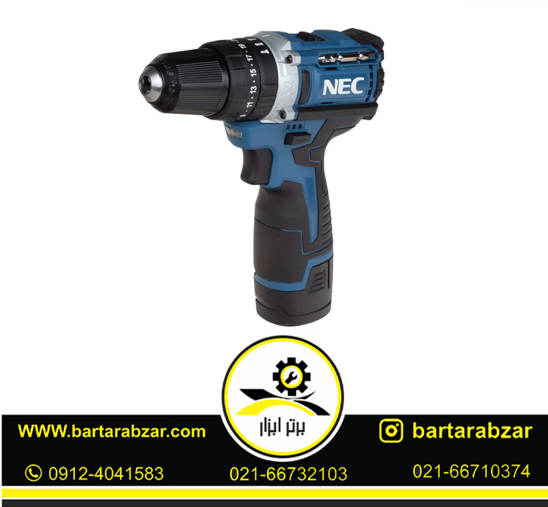 دریل شارژی 12 ولت ان ای سی مدل 1515 ا NEC دریل شارژی 12 ولت ان ای سی مدل 1515 ا NEC