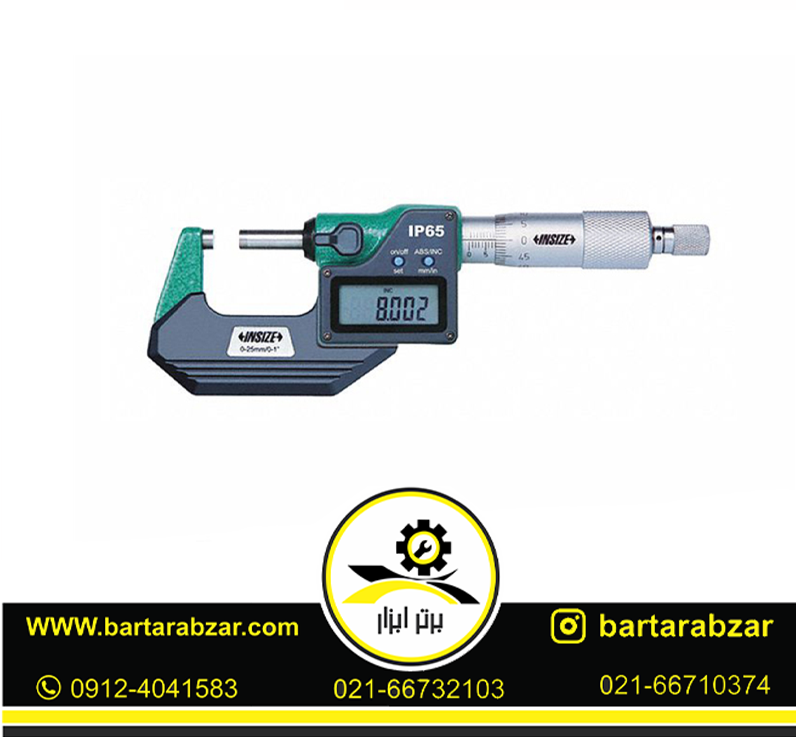 میکرومتر دیجیتال خارج سنج 25-0 میلی متراینسایز مدل 3108-25A میکرومتر دیجیتال خارج سنج 25-0 میلی متراینسایز مدل 3108-25A