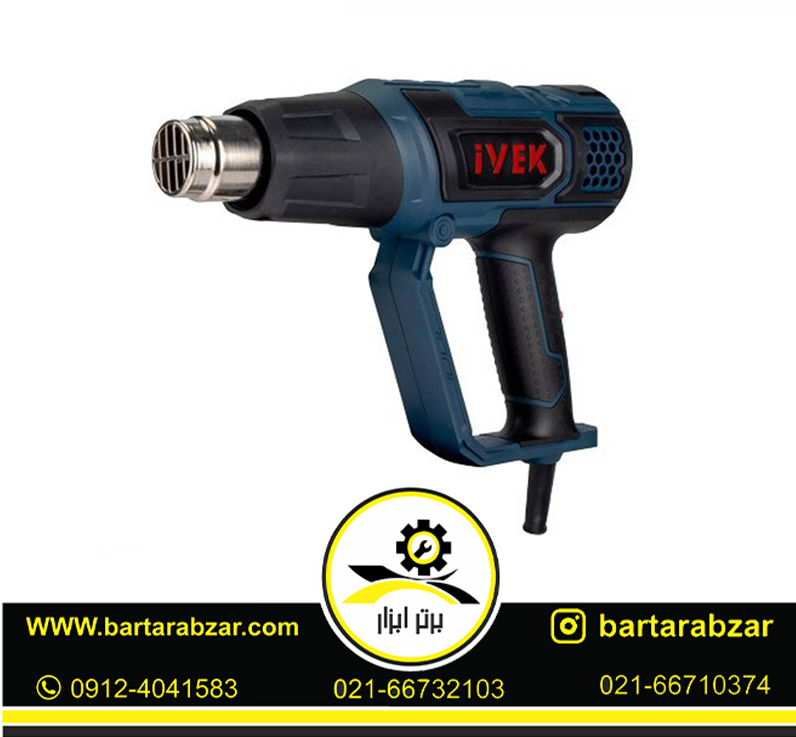 کیت سشوار صنعتی دیمردار دو دسته 2000 وات ایوک مدل K-6031 کیت سشوار صنعتی دیمردار دو دسته 2000 وات ایوک مدل K-6031