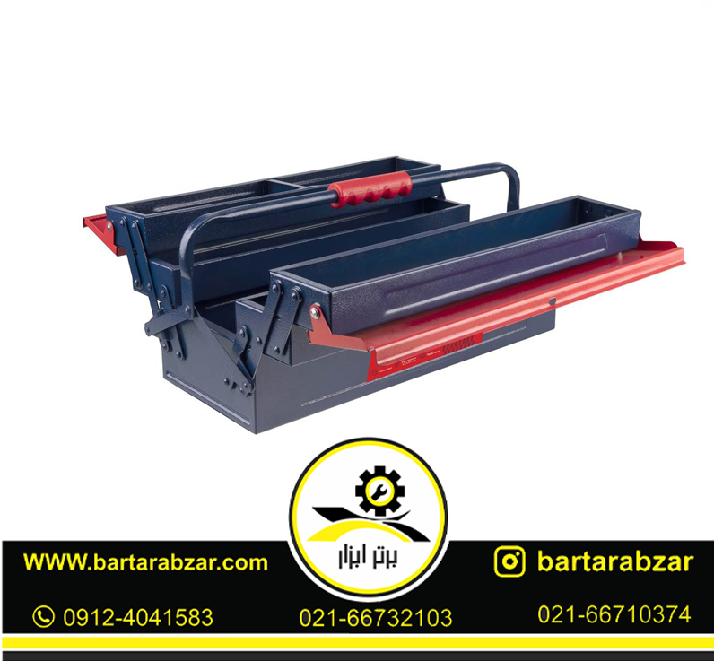 جعبه ابزار اتوماتیک 40 سانت سهطبقه ایوک مدل K-8253 جعبه ابزار اتوماتیک 40 سانت سهطبقه ایوک مدل K-8253