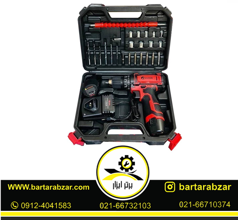 دریل شارژی12 ولت ادون مدل AD-12A (دو باتری) دریل شارژی12 ولت ادون مدل AD-12A (دو باتری)