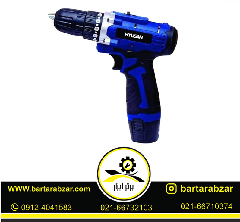 دریل شارژی 12 ولت هیوسان مدل S-1211 (دوباطری) دریل شارژی 12 ولت هیوسان مدل S-1211 (دوباطری)