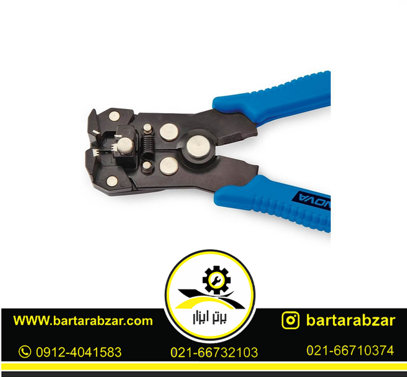 انبر سیم لخت کن اتوماتیک 6 اینچ نووا مدل 8056 انبر سیم لخت کن اتوماتیک 6 اینچ نووا مدل 8056
