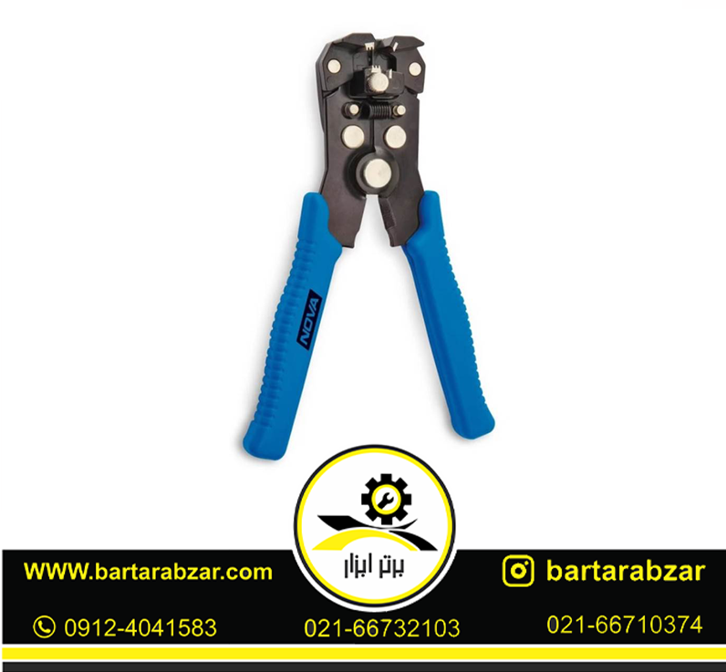 انبر سیم لخت کن اتوماتیک 6 اینچ نووا مدل 8056 انبر سیم لخت کن اتوماتیک 6 اینچ نووا مدل 8056