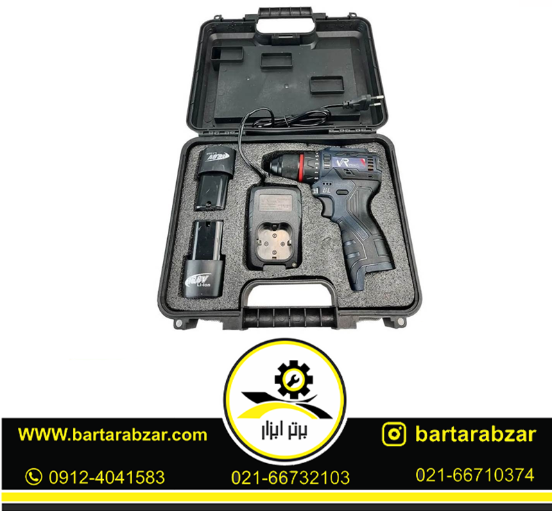 دریل پیچ گوشتی شارژی براشلس 16 ولت ویوارکس مدل VR1682V-BL دریل پیچ گوشتی شارژی براشلس 16 ولت ویوارکس مدل VR1682V-BL