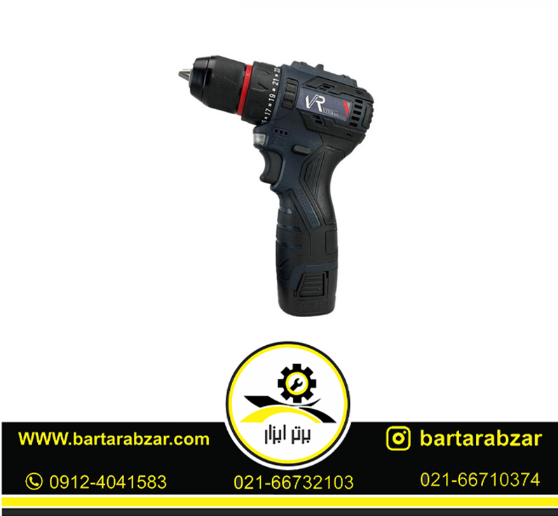دریل پیچ گوشتی شارژی براشلس 16 ولت ویوارکس مدل VR1682V-BL دریل پیچ گوشتی شارژی براشلس 16 ولت ویوارکس مدل VR1682V-BL