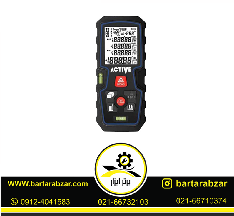 متر لیزری 100 متری اکتیو مدل AC-76100BA متر لیزری 100 متری اکتیو مدل AC-76100BA