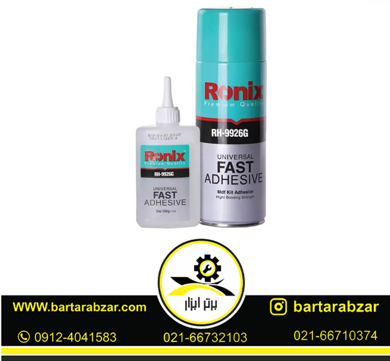 چسب فوری (1-2-3) 50 گرم + اسپری 200 میل سبز رونیکس مدل RH-9926G چسب فوری (1-2-3) 50 گرم + اسپری 200 میل سبز رونیکس مدل RH-9926G