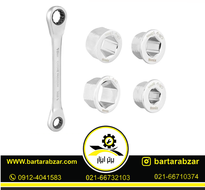 ست سری آچار جغجغه دسته ثابت رونیکس مدل RH-2170 ست سری آچار جغجغه دسته ثابت رونیکس مدل RH-2170