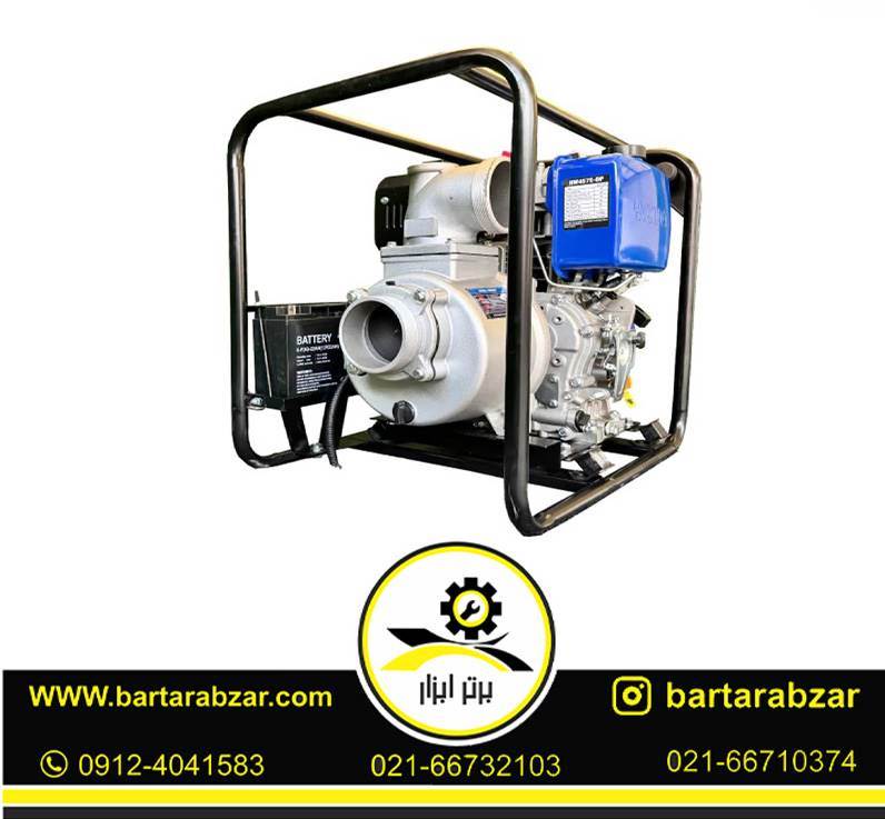 موتور پمپ گازوئیلی 4 اینچ 10 اسب بخار هیوندای مدل HW457E-DP