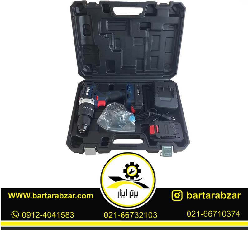 دریل چکشی شارژی دو سرعته 20 ولت براشلس اکتیو مدل AC-3820BL دریل چکشی شارژی دو سرعته 20 ولت براشلس اکتیو مدل AC-3820BL