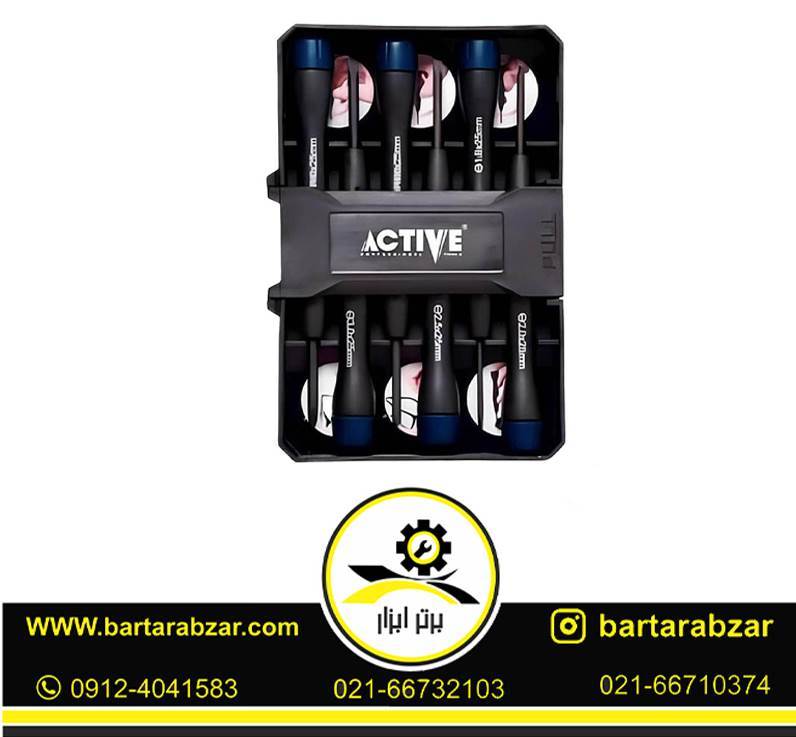 ست پیچگوشتی ساعتی 6 تکه اکتیو مدل AC-6306PS ست پیچگوشتی ساعتی 6 تکه اکتیو مدل AC-6306PS
