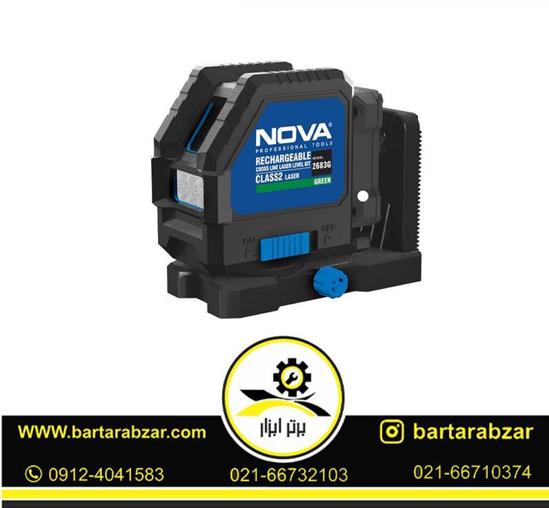 کیت تراز لیزری شارژی دو خط سبز نووا مدل 2683G (همراه سه پایه) کیت تراز لیزری شارژی دو خط سبز نووا مدل 2683G (همراه سه پایه)