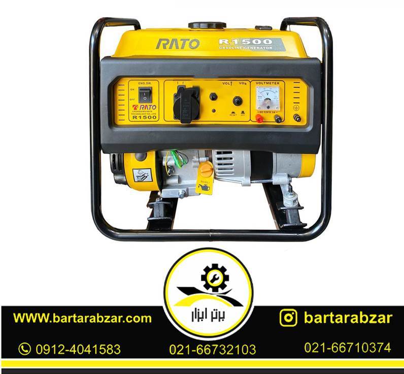 موتور برق بنزینی 1 کیلووات راتو مدل RATO R1500 موتور برق بنزینی 1 کیلووات راتو مدل RATO R1500