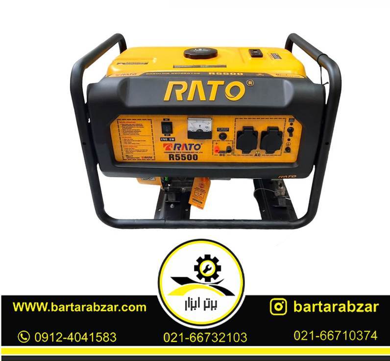 موتور برق بنزینی 3 کیلووات راتو مدل RATO R5500 موتور برق بنزینی 3 کیلووات راتو مدل RATO R5500